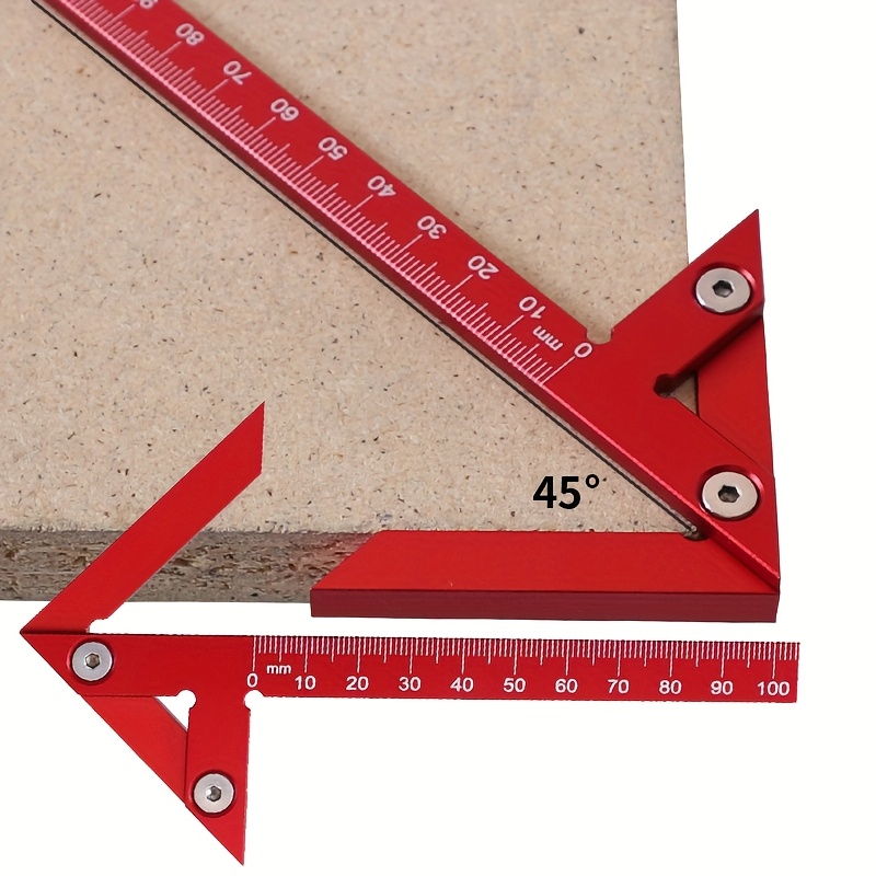 Woodworking Basics - センターファインダーラインゲージ 45/90度角度マーキングルーラー、木工用スクエアセンタースクライブ、大工用測定スクライブツール