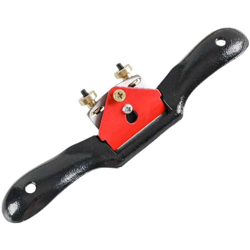Spokeshave Flat - 木工用可鍛鋼製スポークシェーブツール、平らなベースと曲線ベースのハンドプレーンセット、大工用エルゴノミクスウッドシェーバー