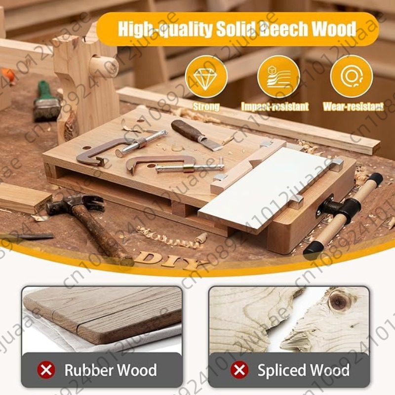 Woodworking Bench Vise - 硬材ベンチデスクトップ木工バイス、クランプとG型治具付き木工ベンチ