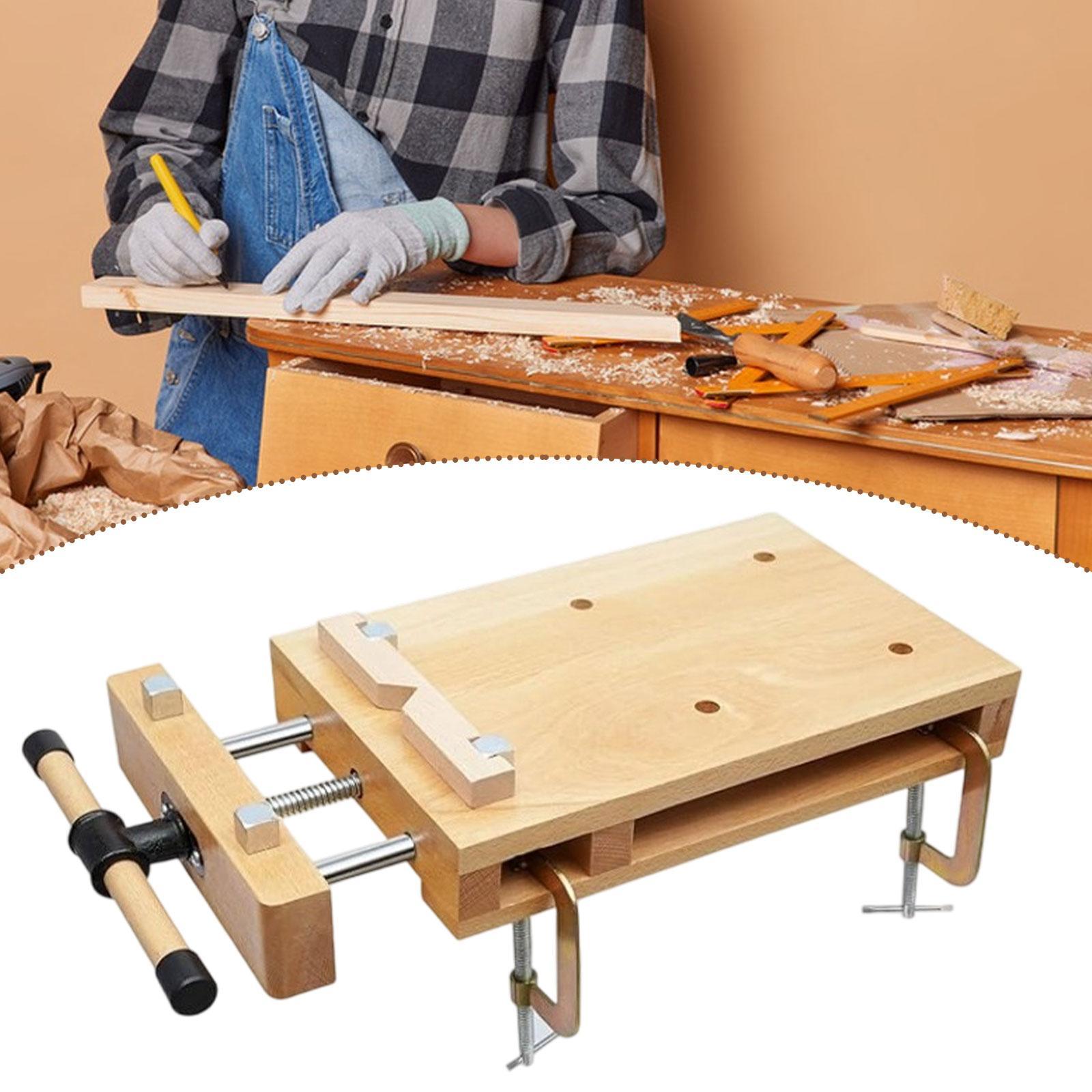Woodworking Vise Types - 木工ベンチバイス、硬材バイスキット、G型固定クリップ付き、木製デスクトップワークテーブル、ガレージスタジオ、木材加工用