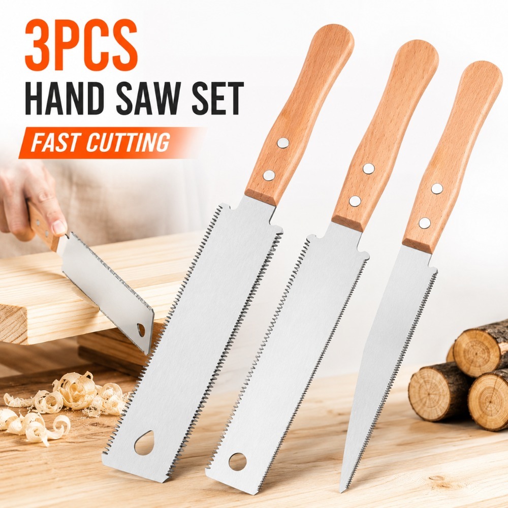Woodworking In Japanese - 柔軟な日本製ハンドソー SK5鋼製 細歯木工用ノコギリ 片刃・両刃兼用 木工・園芸用