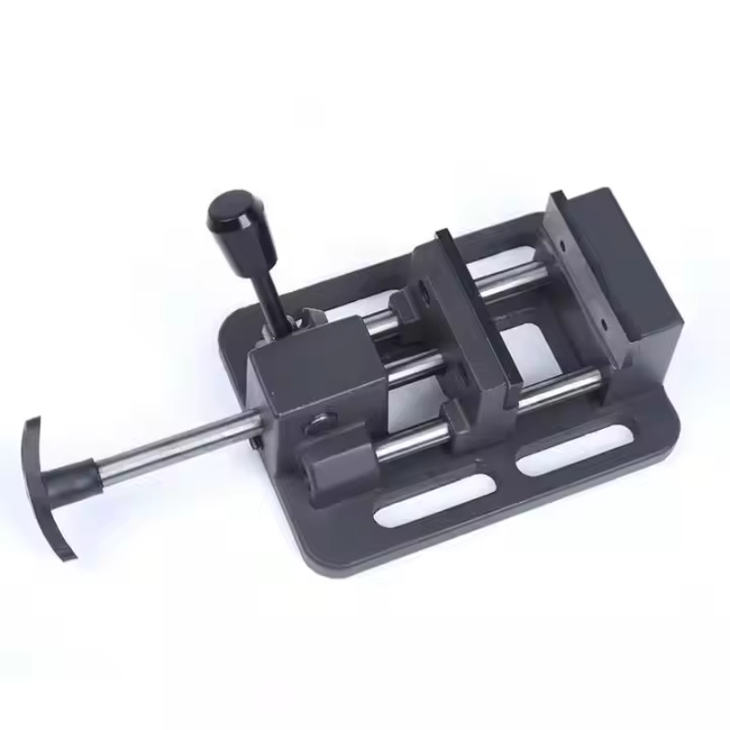 Woodworking Bench Vise - TEBAK 4インチ（100mm）高速穴あけ機 フラットノーズプライヤー 精密ベンチドリル クイックアクション固定具付き 木工バイス