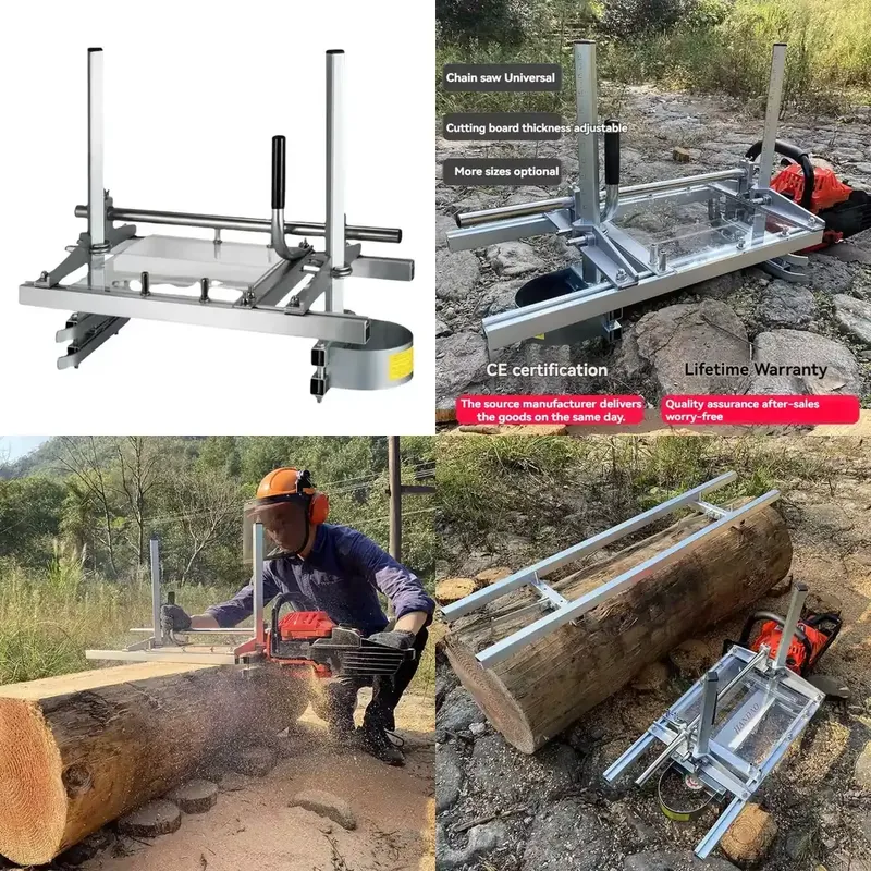 Lumber Woodworking - 2026年最新型工業用48インチポータブルチェーンソー製材機、水平バンドソー、木工、木材製造、木材切断用