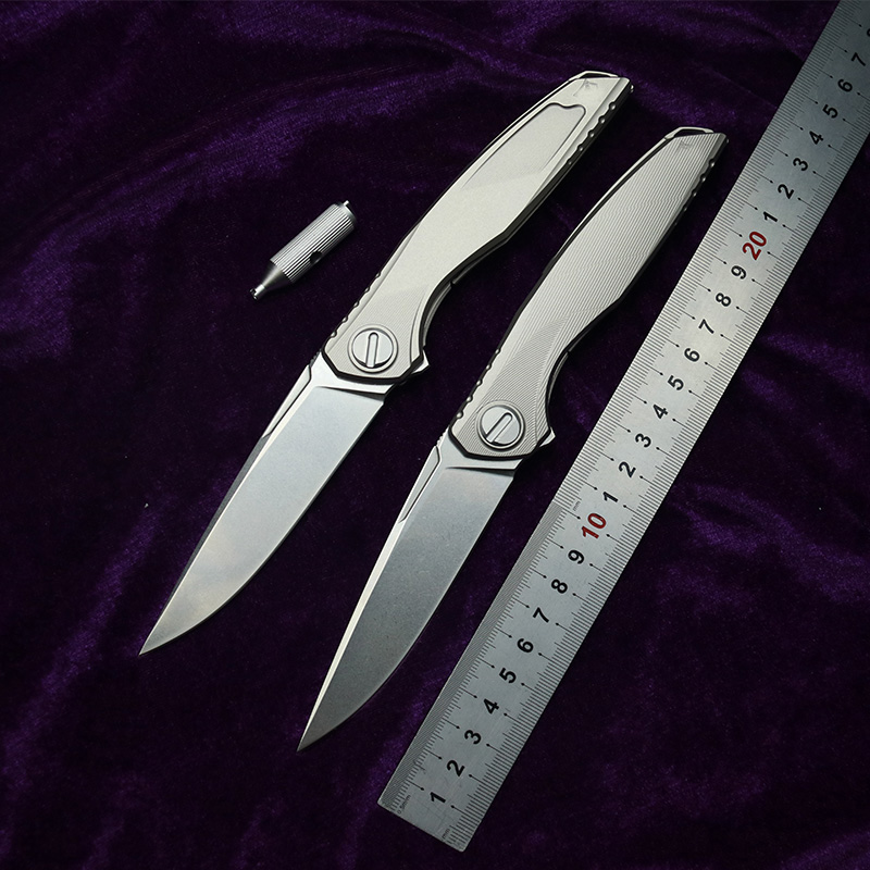 Woodworking Logo - LEMIFSHE Astrum チタンハンドル折りたたみ刃ナイフマーク M390 ロゴセラミックベアリング戦術キャンプ狩猟 EDC