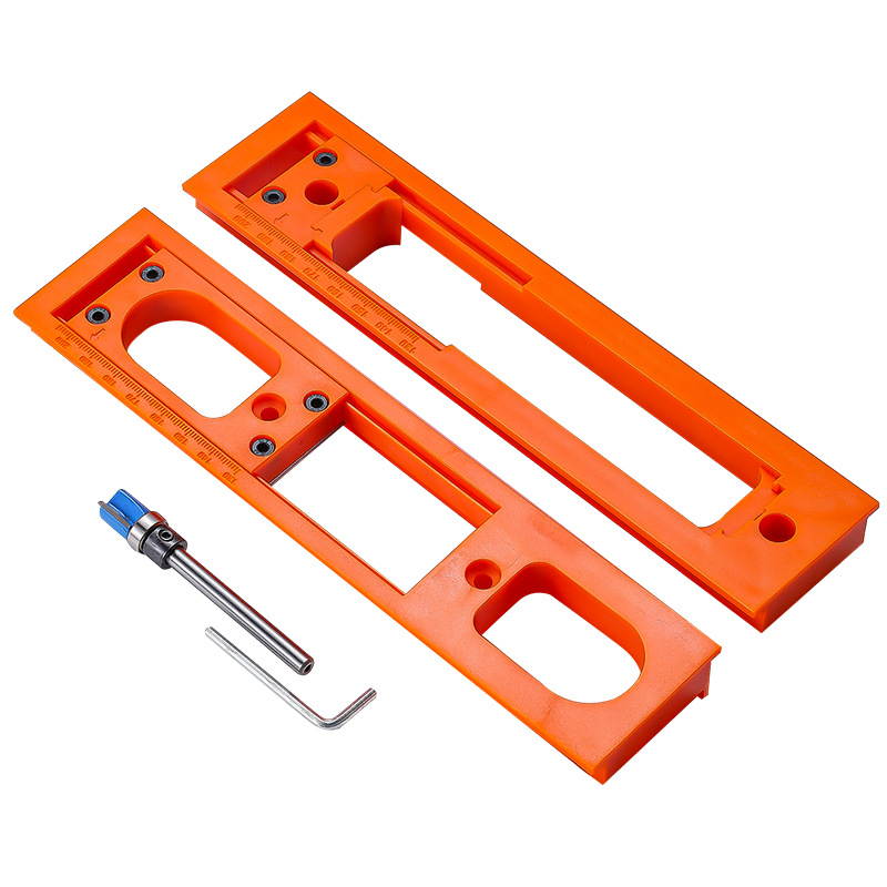 Woodworking Design Software - 1Pc ヒンジほぞテンプレート目に見えないヒンジルーターガイドテンプレート隠しドアヒンジ取り付けキット