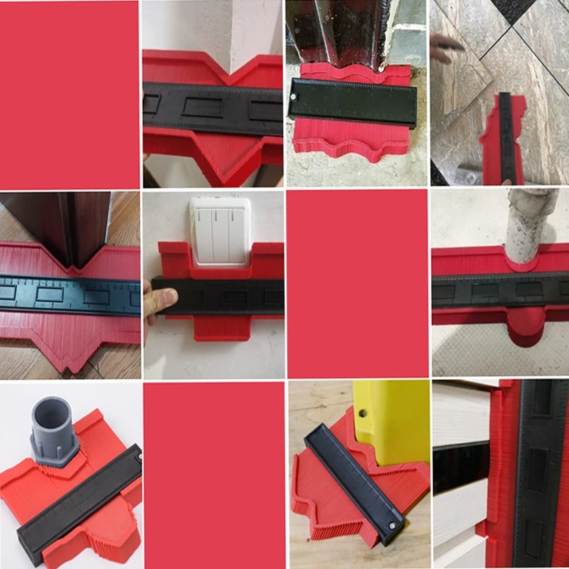 Woodworking Design Software - プロファイルコンターゲージ ラインコピー定規 切断テンプレート 建築木工測定器 セラミックタイルツール