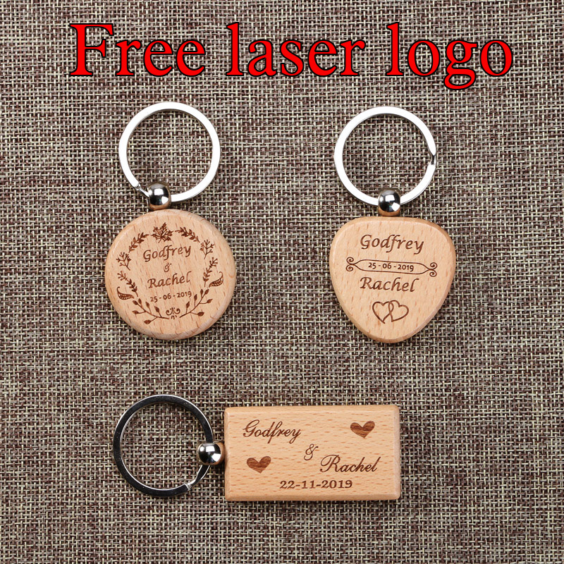 Woodworking Logo - カスタマイズされた木製キーホルダー,レーザー彫刻されたタグ,ブナ材,パーソナライズされた丸い長方形のロゴ,レトロなギフト