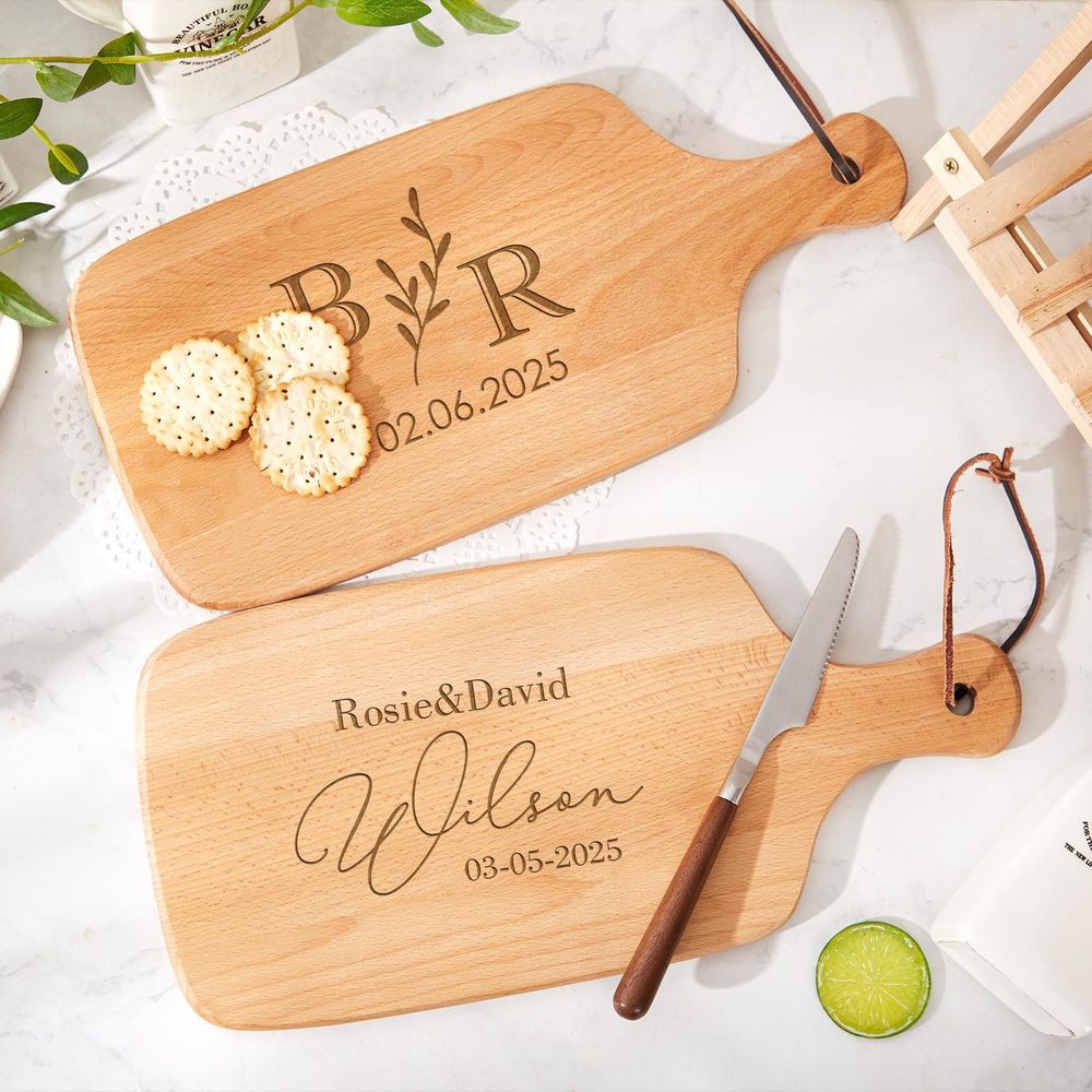 Woodworking Logo - カスタム刻印木製まな板、ロゴ入りカッティングボード、婚約祝い、キッチンボード、記念日ギフト、結婚祝い