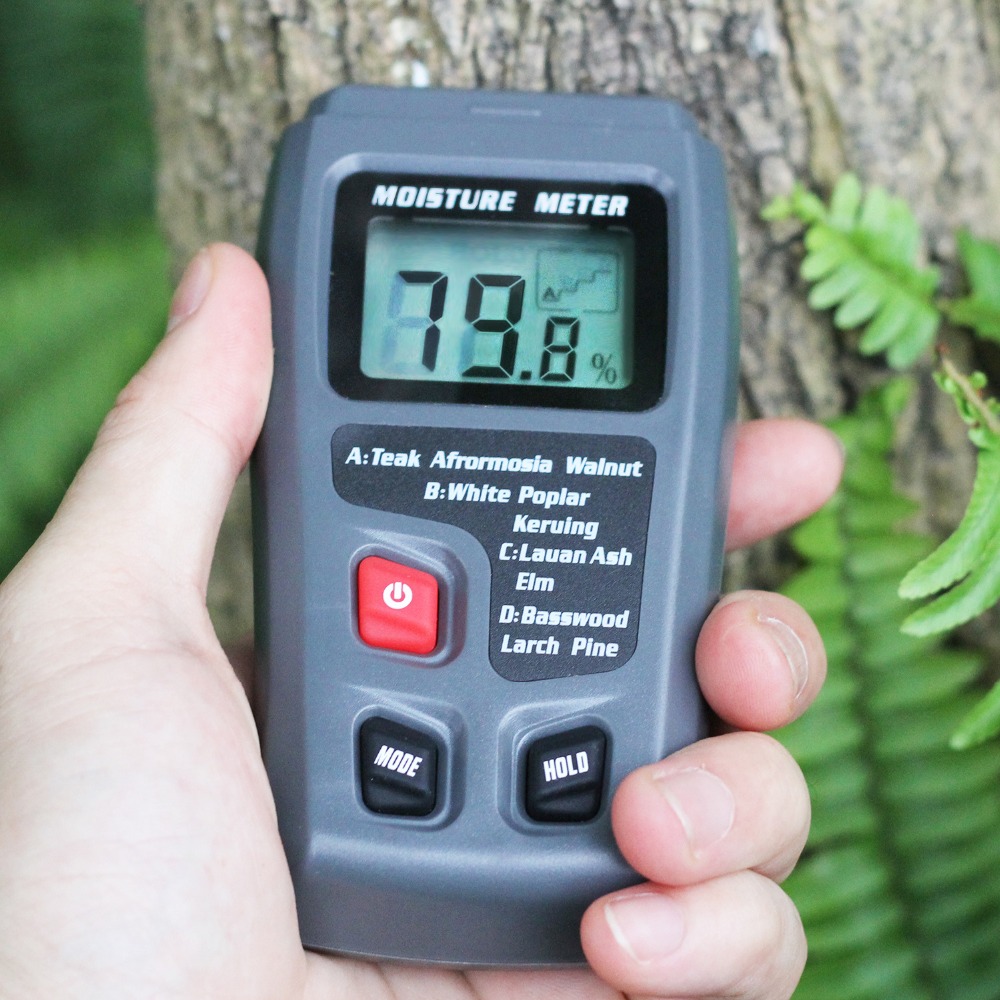 Lumber Woodworking - ハンドヘルド湿度計木材検出器 EMT01 HD LCD ディスプレイ付き新しいデジタル木材水分計プロフェッショナル木材湿気テスター