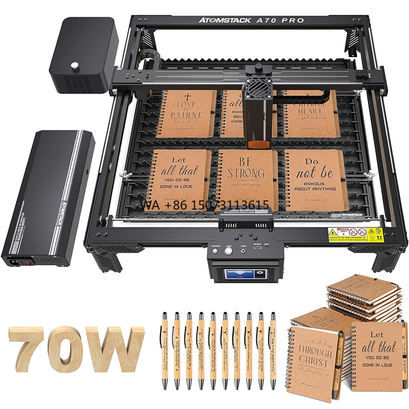 Woodworking Logo - ATOMSTACK A70 X70 Pro 70Wレーザー彫刻機 DIYロゴ彫刻機