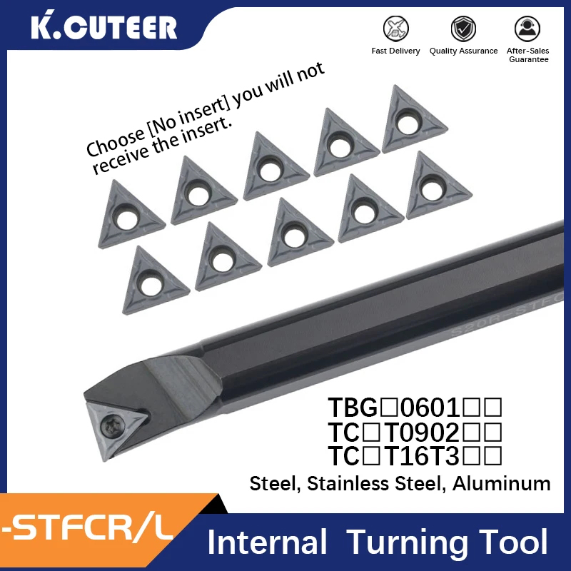 Parting Tool Lathe - 旋削工具ホルダーS16Q-STFCR16 S20R-STFCR16 S25S-STFCR16 S32T-STFCR16 cmt16挿入旋盤バーCNC切削工具セット