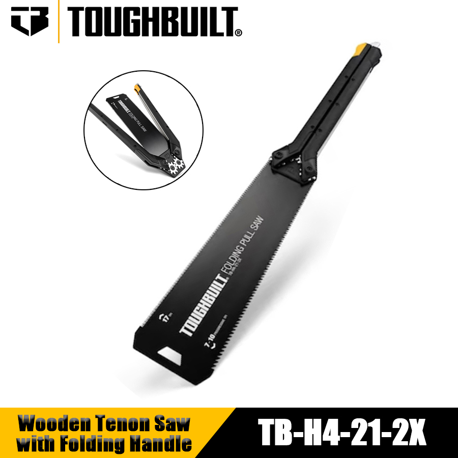 Woodworking In Japanese - TOUGHBUILT TB-H4-21-2X 日本式木工ほぞ穴引き鋸 折りたたみハンドル付き