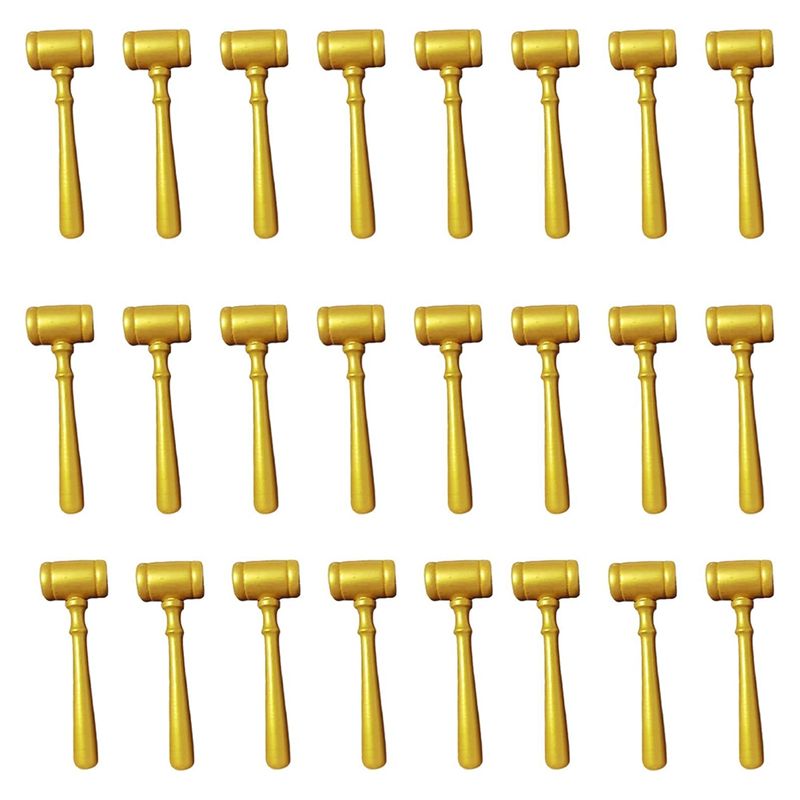 Woodworking Auctions - 24個入り 裁判官の小槌 ミニ木製ハンマー マレット 正義のコスチュームアクセサリー オークション販売