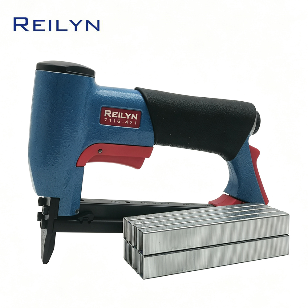 Woodworking Nail Gun - レイリン 7116-421 空気圧式 upholstery ステープラー 22GA