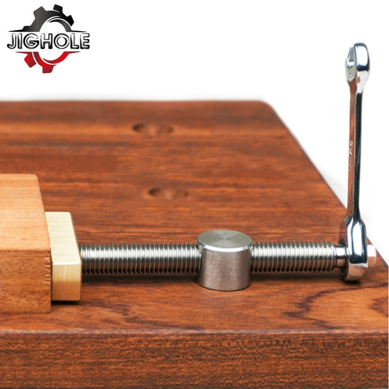 Woodworking Vise Types - 木工デスクトップクリップ高速固定クリップクランプ真鍮治具万力 19 ミリメートル/20 ミリメートル穴木工ベンチ建具大工ツール