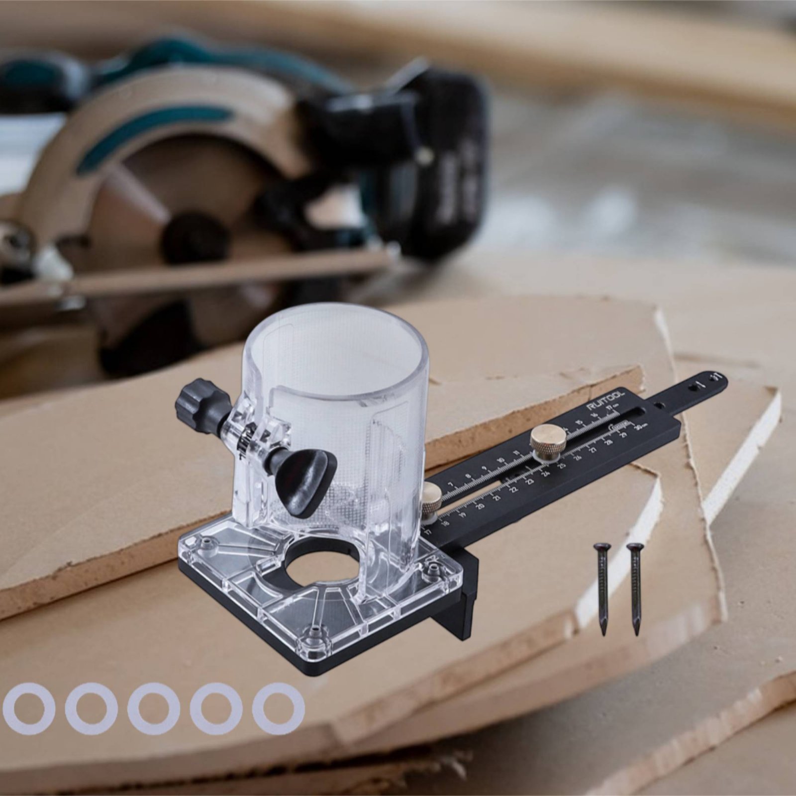 Woodworking Multi Tool - ルーターサークルカッティングジグ多機能ルーターサークルカッター木工ツール大工向けに安定した使用可能