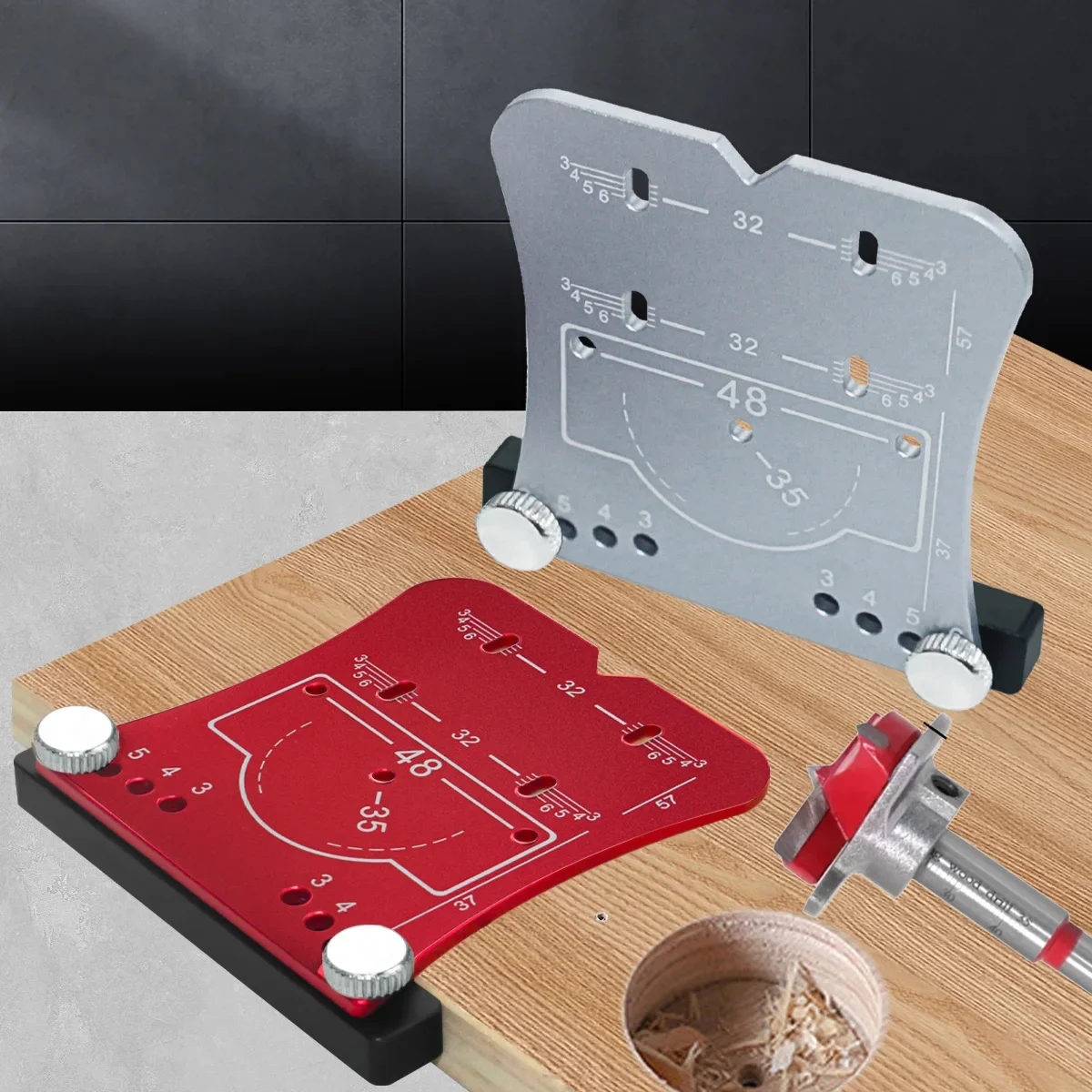 35mmヒンジ穴位置決めテンプレートアルミ合金穴開け器木工用 - Woodworking Design Software のレビューと価格