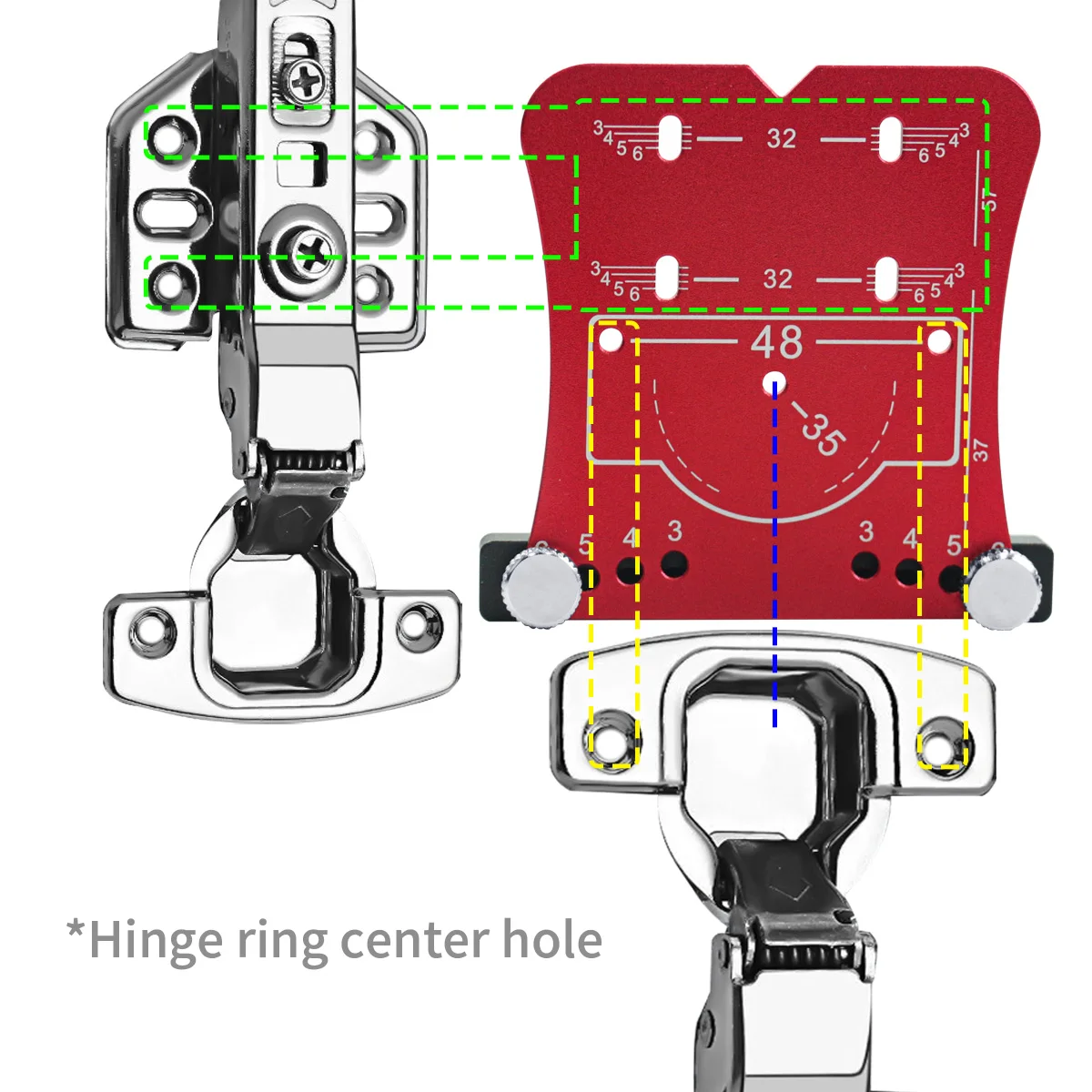 35mmヒンジ穴位置決めテンプレートアルミ合金穴開け器木工用 - Woodworking Design Software のレビューと価格