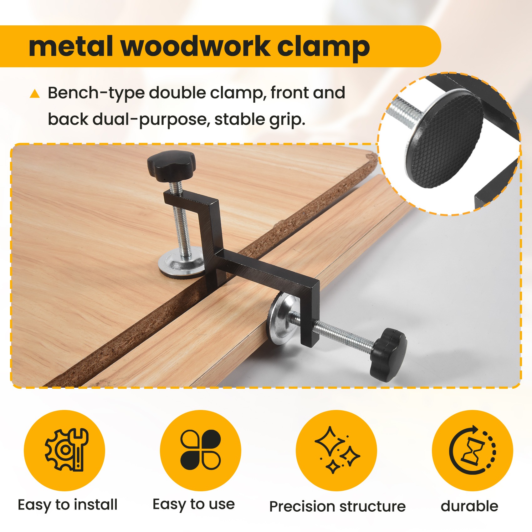 A93Z 強力 Y 型クランプ木工クランプ大工用ヘビーデュー - Woodworking Vise Types のレビューと価格