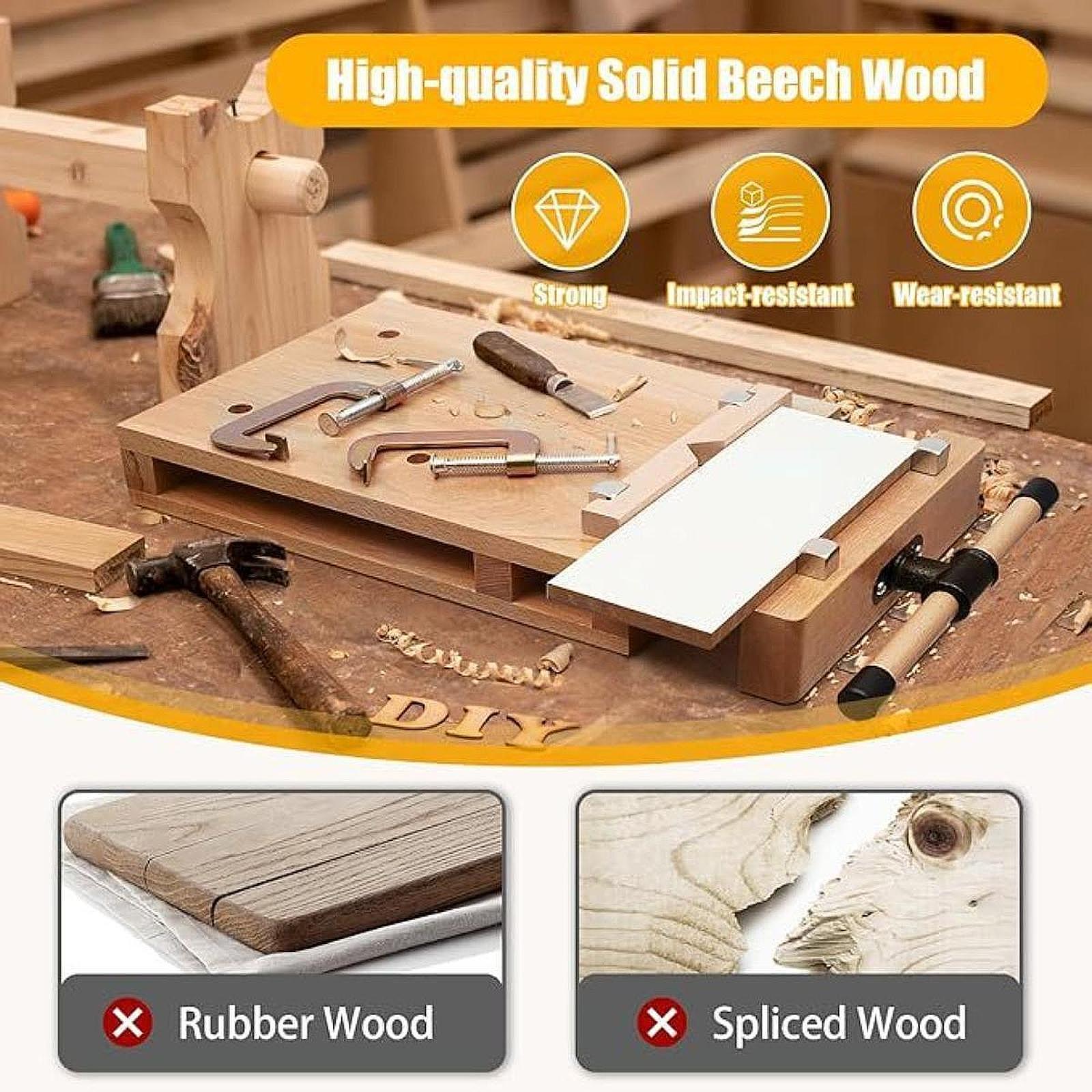 木工ベンチバイス、硬材バイスキット、G型固定クリップ付き、木 - Woodworking Vise Types のレビューと価格