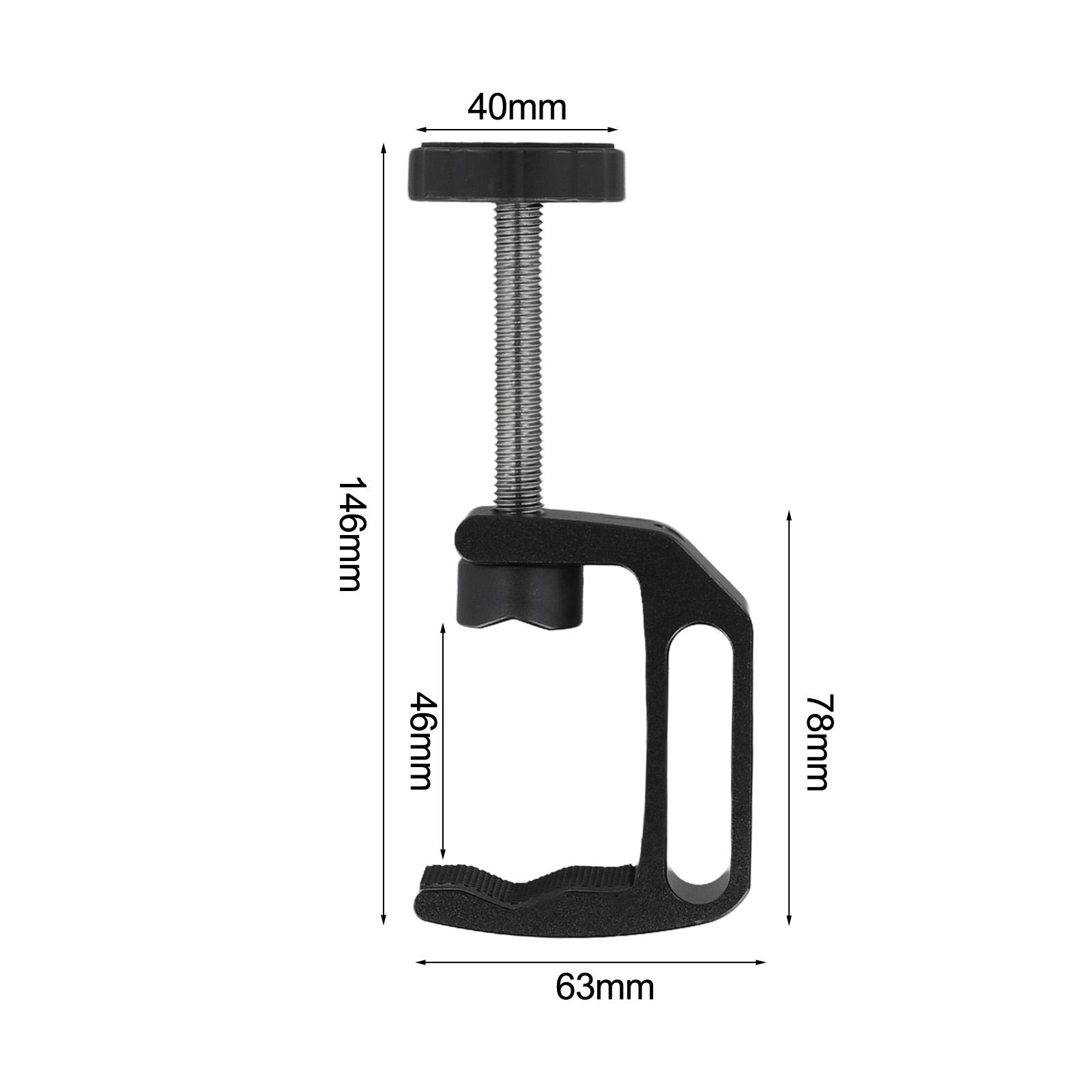 C タイプクランプアルミ合金ネジテーブルバイス黒滑り止めゴム - Woodworking Vise Types のレビューと価格