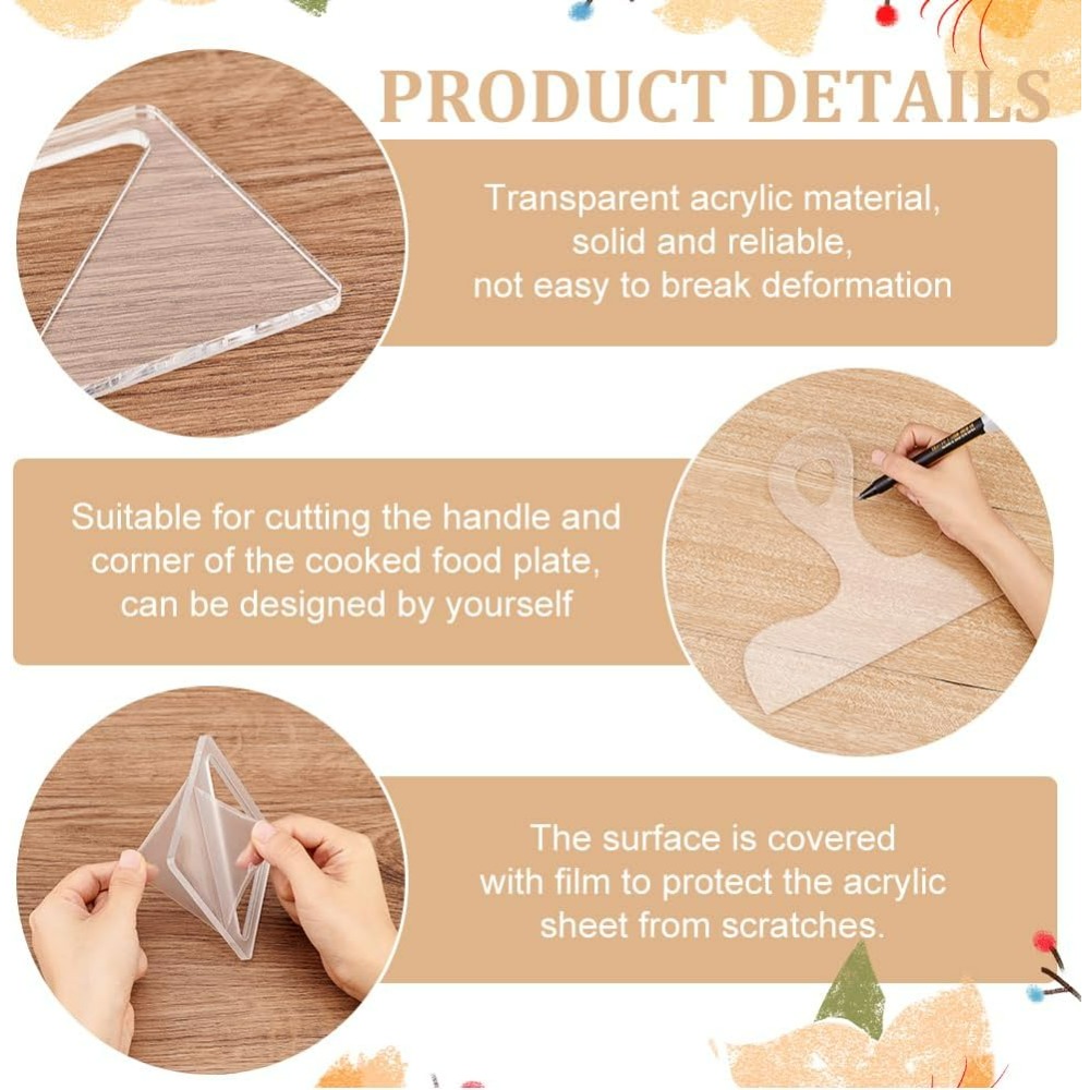 7個入りシャルキュトリテンプレートアクリルハンドル付きカッテ - Woodworking Basics のレビューと価格