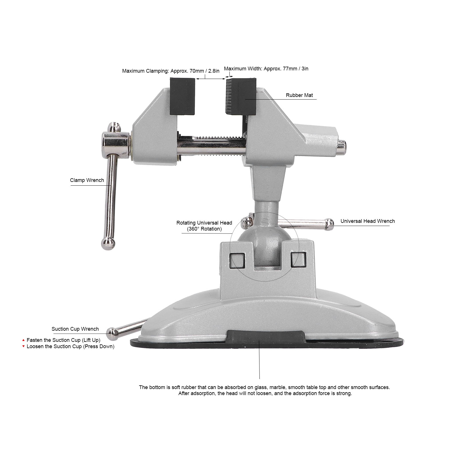 ベンチバイス フラットプッシュタイプ ミニテーブルジョー 吸 - Woodworking Vise Types のレビューと価格