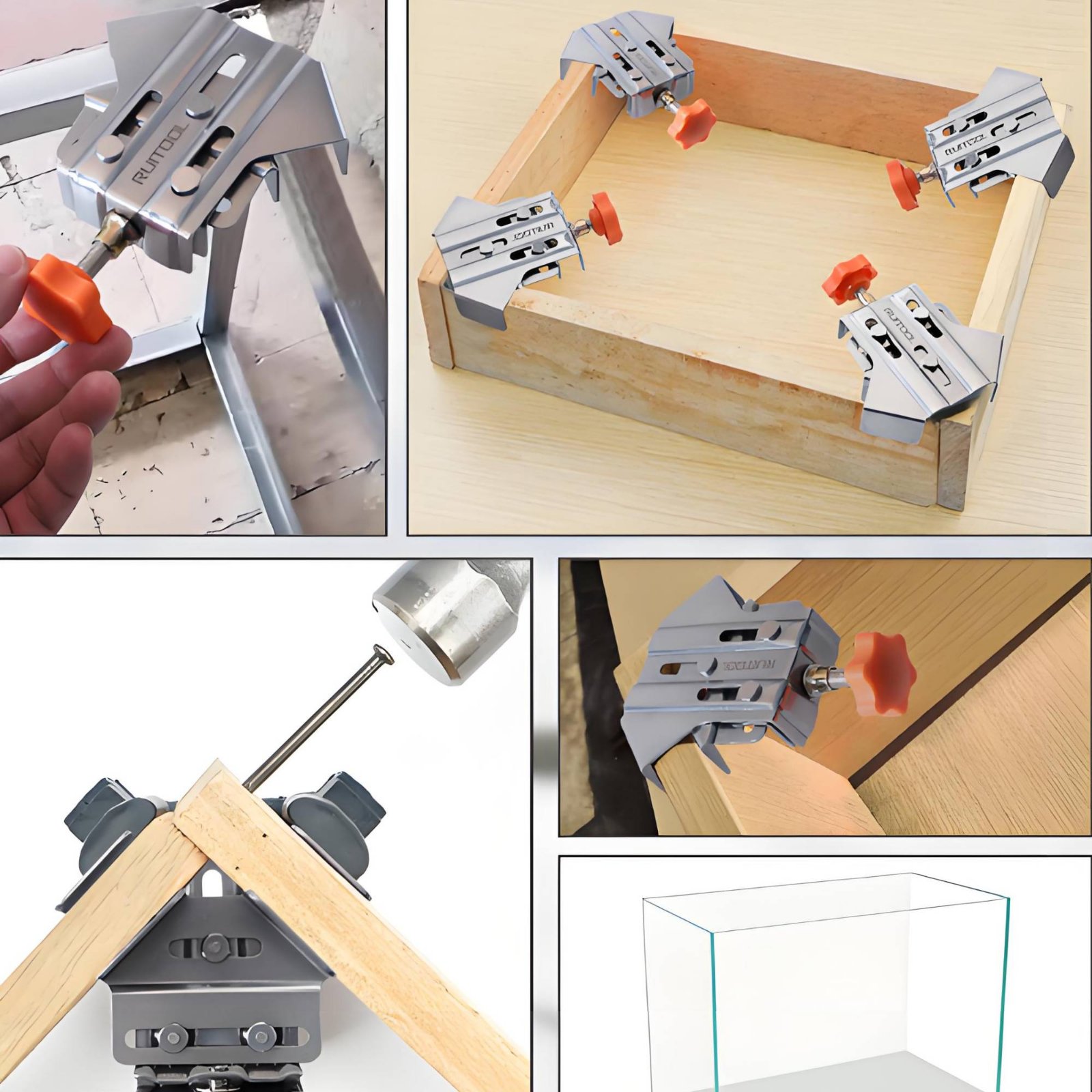 90度コーナークランプステンレス鋼木工コーナークランプハンド - Woodworking Hand Tools のレビューと価格