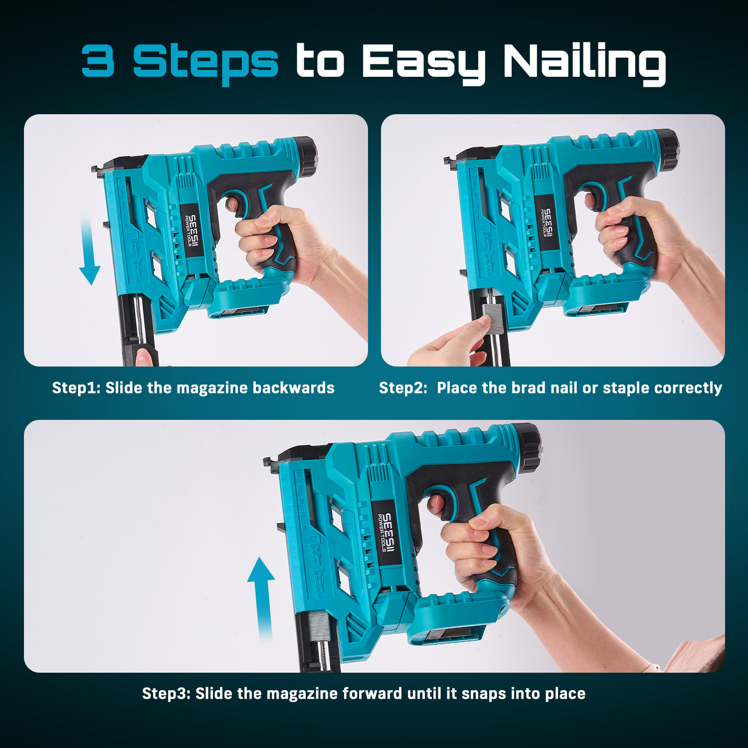 SEESII 電動ネイルガン コードレス 2 in1 18ゲ - Woodworking Nail Gun のレビューと価格