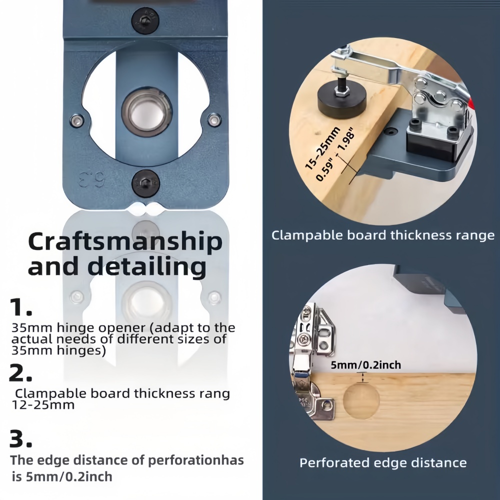 35mmヒンジジグキット - キャビネットドア用調整可能なド - Woodworking Design Software のレビューと価格