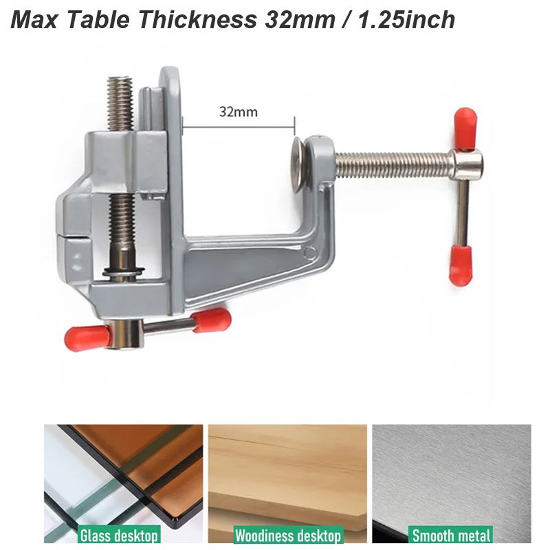 35 ミリメートルアルミ合金テーブルベンチクランプ万力多機能 - Woodworking Bench Vise のレビューと価格