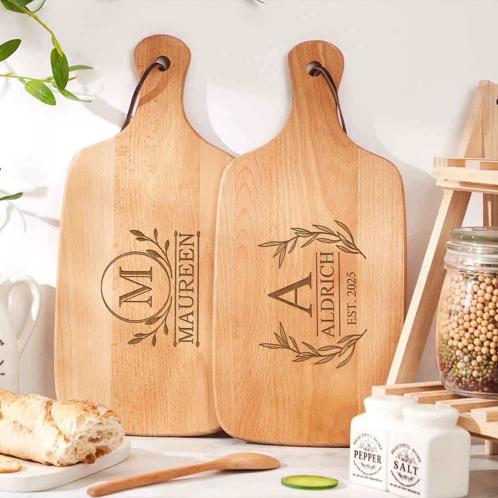 カスタム刻印木製まな板、ロゴ入りカッティングボード、婚約祝い - Woodworking Logo のレビューと価格