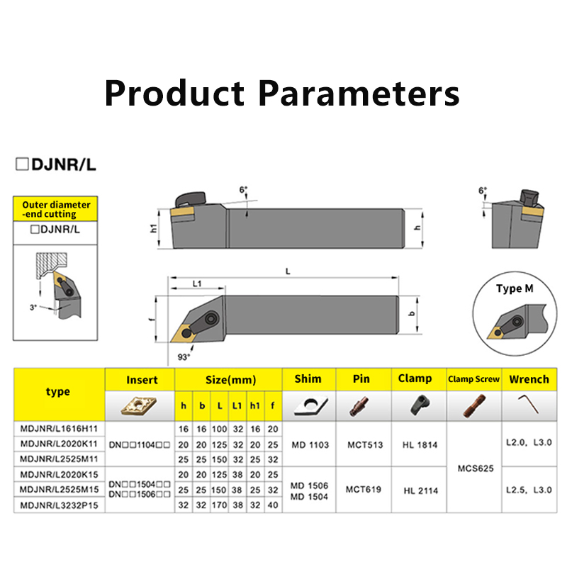 Mdjnr1616 mdjnr2020 mdjnr2525  - Parting Tool Lathe のレビューと価格