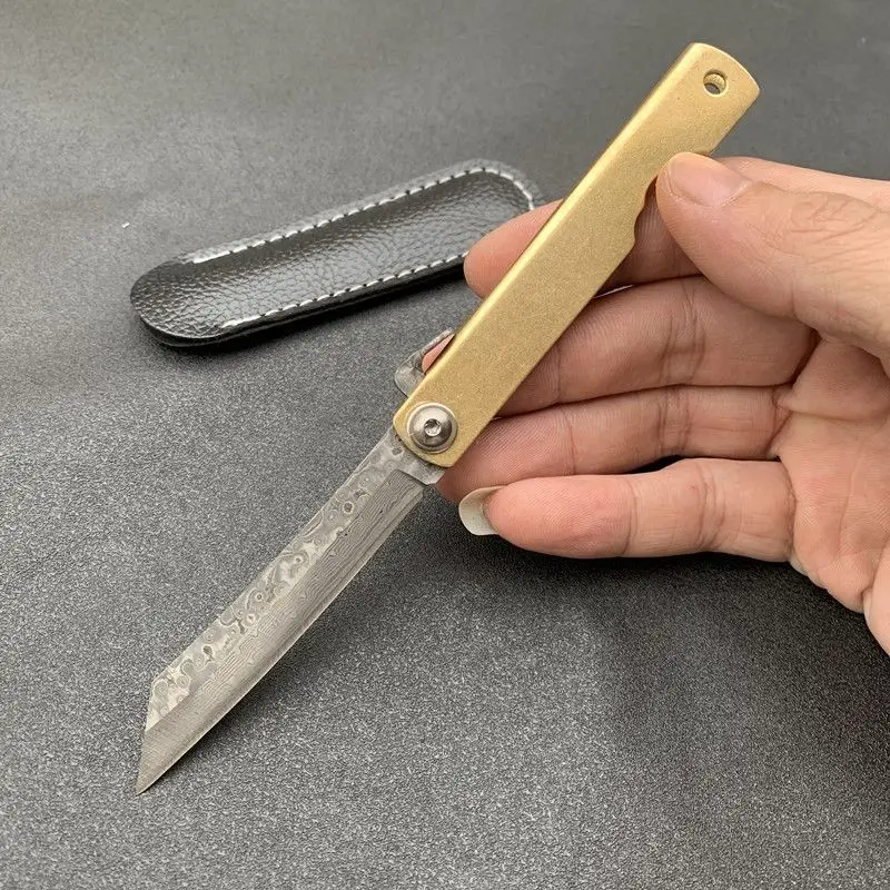 ヒゴノカミ日本製ミニポケット折りたたみナイフ VG10 ダマ - Woodworking In Japanese のレビューと価格