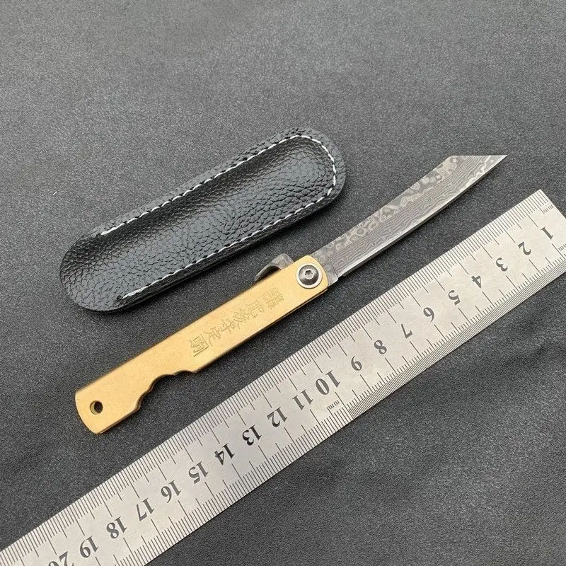 ヒゴノカミ日本製ミニポケット折りたたみナイフ VG10 ダマ - Woodworking In Japanese のレビューと価格