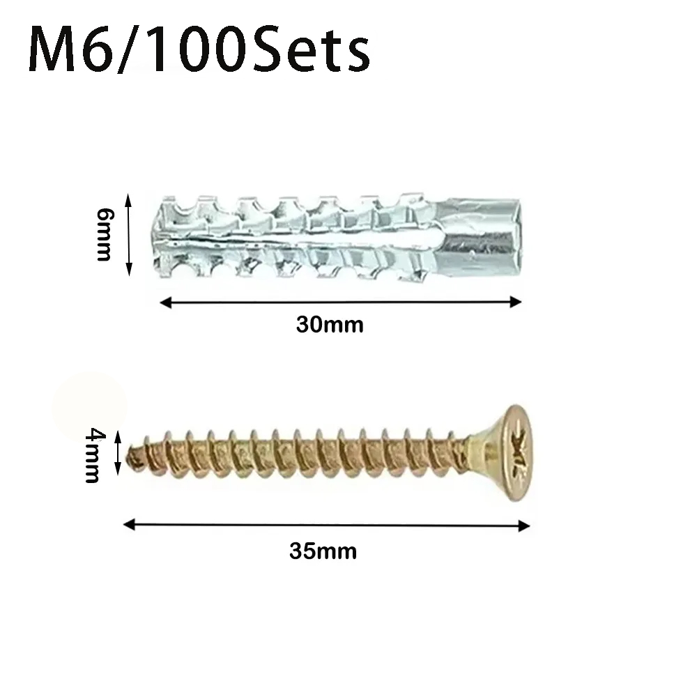100セット M6 金属鋸歯状拡張チューブ セルフタッピング - Woodworking Youtube のレビューと価格