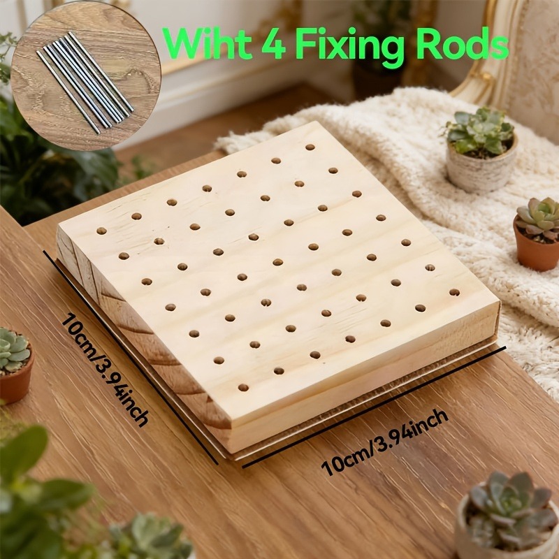 木製かぎ針編みシェーピングボード、固定棒とニードルパッド付き - Woodworking Basics のレビューと価格