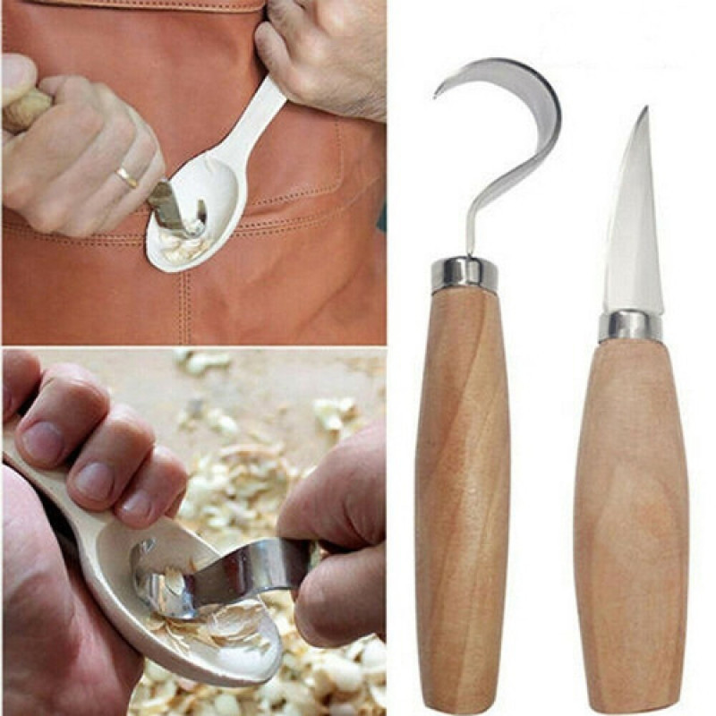 木彫りナイフ チゼルフックナイフ 彫刻ツール 人間工学に基づ - Woodworking Hand Tools のレビューと価格