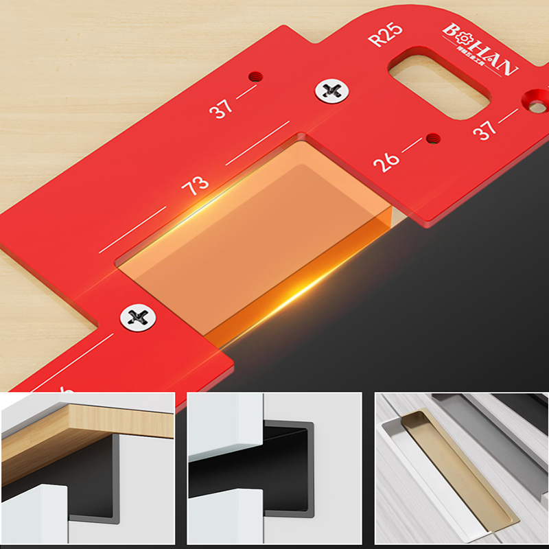 目に見えない埋め込みハンドルスロッティングテンプレート、ワー - Woodworking Design Software のレビューと価格