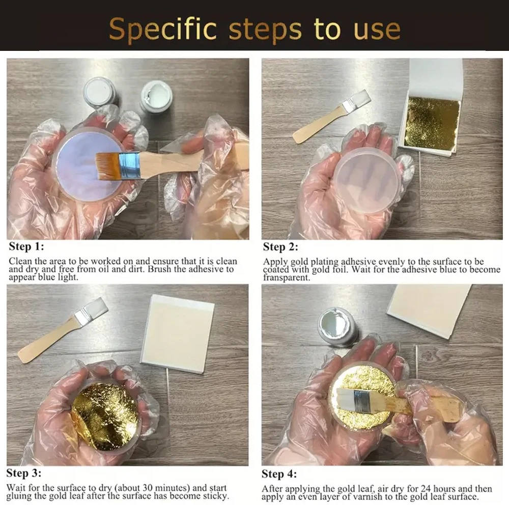 100ml/200ml ゴールデンリーフ金箔接着剤キット - - Woodworking Resin のレビューと価格