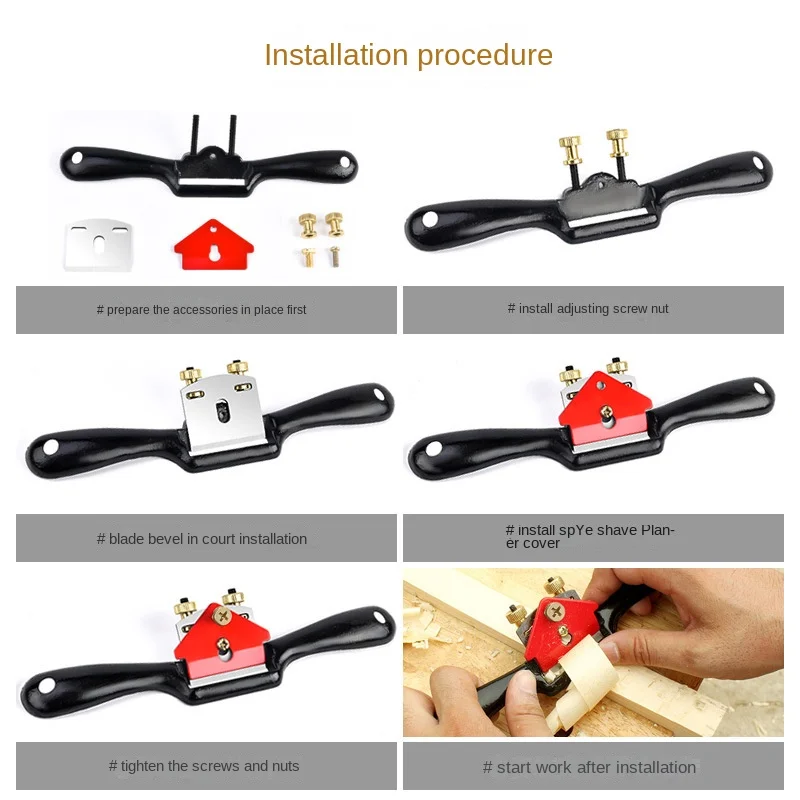 調整可能なフラットベーススポークシェーブハンドプレーン9イン - Spokeshave Flat のレビューと価格
