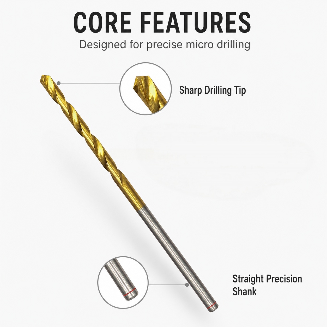 50個入りミニツイストドリルビットセット 1‑3mm、ストレ - Woodworking Resin のレビューと価格