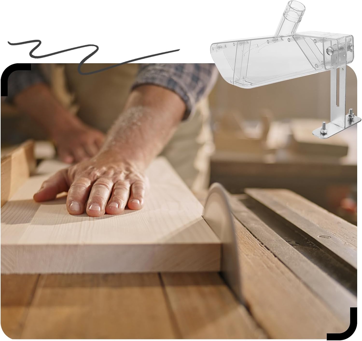 木工テーブルソー保護カバー透明集塵ガード電動丸鋸用防塵透明プ - Woodworking Electric Saw のレビューと価格