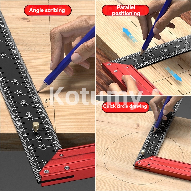 全アルミニウム合金製木工用角度定規、補助レベルとスケールサポ - Woodworking Multi Tool のレビューと価格